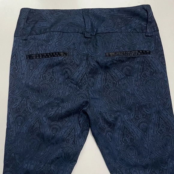 ALICE + OLIVIA PARSLEY PRINT BLUE CAPRI TROUSERS SIZE 2 - Picture 4 of 8